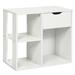 3-tier Side Table with Storage Shelf & Drawer Space - 23.5" x 12" x 20.5" (L x W x H)