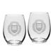 Yale Bulldogs 2-Piece 15oz. Stemless Wine Glass Set