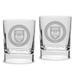 Chicago Maroons 2-Piece 11.75oz. Square Double Old Fashioned Glass Set