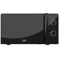 Beko Solo Microwave MOC20100BFB | Black Compact Design | 20L Capacity | 700W Power | Manual Controls | Includes Auto-Defrost & Easy To Use 30 Min Mechanical Timer