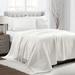 Waffle Cotton Knit Blanket/Coverlet White Single Full/Queen - Lush Decor 16T006468