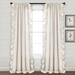 Linen Ruffle Window Curtain Panel Single Off White 54X95+5 - Lush Decor 21T010862