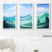 Loon Peak® "Painted Rocky Mountains" 3 Piece Print On Acrylic Plastic/Acrylic in Blue/Green | 25.5 H x 40.5 W x 1 D in | Wayfair