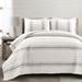 Farmhouse Stripe Quilt Gray 3Pc Set King - Lush Decor 16T006288