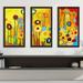 Red Barrel Studio® "Growing In Yellow No5" By Jennifer Lommers 3 Piece Print On Acrylic in Green/Yellow | 25.5 H x 40.5 W x 1 D in | Wayfair
