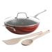 Martha Stewart 12" Non Stick Aluminum Frying Pan w/ Lid Non Stick/Aluminum in Gray | 6 H x 19 D in | Wayfair 120099.04R