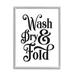 Stupell Industries Laundry Wash Dry & Fold Phrase Minimal White by Lettered & Lined - Textual Art Canvas in Black | 30 H x 24 W x 1.5 D in | Wayfair