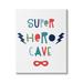 Stupell Industries Super Hero Cave Sign Playful Red Mask by Natalie Carpentieri - Textual Art Canvas/Metal | 40 H x 30 W x 1.5 D in | Wayfair