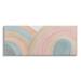 Stupell Industries Subtle Rainbow Arches Layered Blue Brown Red by Emily Navas - Painting Canvas in Pink | 13 H x 30 W x 1.5 D in | Wayfair