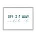 Stupell Industries Life's a Wave Catch It Phrase Nautical by Birch&Ink - Textual Art Canvas in Blue | 24 H x 30 W x 1.5 D in | Wayfair