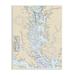 Stupell Industries Potomac River Chesapeake Bay Coastal Map Beige by Daphne Polselli - Graphic Art Fabric in Blue | 19 H x 13 W x 0.5 D in | Wayfair