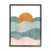 Stupell Industries Abstract Beach Sunrise Layered Shape Ocean Waves by Birch&Ink - Graphic Art Canvas in Blue/Orange | Wayfair ai-451_fr_24x30