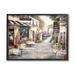 Stupell Industries Traditional Village City Architecture Charming Bistro Scene by Ruane Manning - Graphic Art Canvas in Gray/White | Wayfair