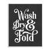 Stupell Industries Wash Dry & Fold Vintage Minimal Laundry by Lettered & Lined - Textual Art Wood in Brown | 19 H x 13 W x 0.5 D in | Wayfair