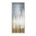 Stupell Industries Tall Tree Silhouettes Abstract White Forest Over Pattern by - Graphic Art Wood in Brown | 17 H x 7 W x 2 D in | Wayfair