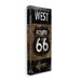 Stupell Industries Rustic Highway Route 66 Symbol Left Arrow Directional by Luke Wilson - Textual Art Canvas in Brown | Wayfair af-002_cn_10x24