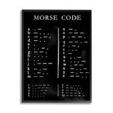 Stupell Industries Vintage Morse Code Chart Alphabet & Numerals by Vision Studio - Textual Art Canvas in Black/Green | Wayfair ai-307_fr_24x30