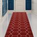 Red 31 x 0.3 in Area Rug - Corrigan Studio® Custom Size Runner Rug Choose Your Length Hexagon Trellis Design Color Nylon | 31 W x 0.3 D in | Wayfair