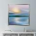 Highland Dunes Foster 'Early Morning Zuma Beach' Acrylic Painting Print on Wrapped Canvas in Blue/Yellow | 33.5 H x 21.5 W x 2 D in | Wayfair