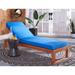 Mercury Row® Faunce 80.9" Long Reclining Eucalyptus Single Chaise w/ Cushions Wood/Solid Wood in Brown | 37.4 H x 24.8 W x 80.9 D in | Outdoor Furniture | Wayfair