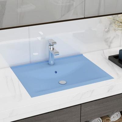 Vidaxl - Luxus-Waschbecken mit Hahnloch Matt-Hellblau 60x46 cm Keramik