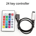 Contrôleur de bande LED RVB USB 5V mini 24 touches 3 touches mini contrôle gradateur simple