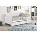 Daybed with two drawers, Twin size Sofa Bed, Two Storage Drawers for Bedroom,Living Room ,White