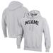 Men's Champion Heathered Gray Miami University RedHawks Reverse Weave Fleece Pullover Hoodie