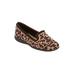 Extra Wide Width Women's The Madie Slip On Flat by Comfortview in Animal (Size 9 WW)