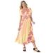 Plus Size Women's Rose Garden Maxi Dress by Woman Within in Banana Pretty Rose (Size 34 W)