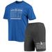 Men's Concepts Sport Charcoal/Royal Los Angeles Dodgers Meter T-Shirt and Shorts Sleep Set