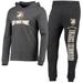 Men's Concepts Sport Black/Heather Charcoal Army Black Knights Meter Long Sleeve Hoodie T-Shirt & Jogger Pajama Set