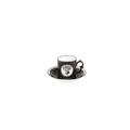 Vista Alegre Herbariae 8 Piece Coffee Mug & Saucer Set Porcelain/Ceramic in Black/Brown/White | 2.244 H in | Wayfair 21136675