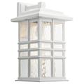 Kichler Lighting Beacon Hammered Outdoor Wall Lantern Metal in White | 12 H x 6.5 W x 6.5 D in | Wayfair 49829WH