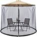 Arlmont & Co. 9ft Adjustable Bug Screen Accessory for Outdoor Patio Umbrella w/Polyester Net, Fillable Base | 108 H x 132 W x 132 D in | Wayfair