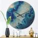 East Urban Home Geode Slice Macro Wall Clock Solid Wood in Blue/Brown | 16 H x 16 W x 1 D in | Wayfair 45406C29106E4896B41D0731F4613D4D