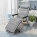 JTANGL Indoor Outdoor Folding Zero Gravity Chair w/ Cushion Metal in Gray | 45 H x 28 W x 26 D in | Wayfair K16ZDY-36ZT02