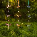 Rosdorf Park Assorted Five Tone Hanging Acrylic 3-Piece Dragonfly Chain Ornaments Resin in Blue/Pink/Yellow | 22.44 H x 4 W x 4 D in | Wayfair
