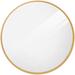 Everly Quinn 36In Framed Round Bathroom Vanity Wall Mirror W/Anti-Blast Film - Matte Black Metal in Yellow | 36 H x 36 W x 1.5 D in | Wayfair