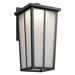 Brayden Studio® Inglesbatch LED Outdoor Wall Lantern Aluminum/Metal in Black/Gray | 17.25 H x 8.75 W x 8.75 D in | Wayfair