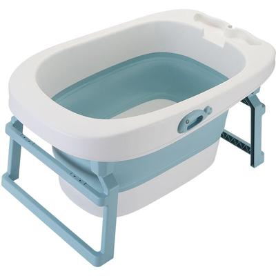 Babybadewanne ,Babywanne, Baby, Kunststoff 3 in 1 erweiterbare faltbare Babybadewanne,Blau Image