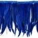 Zuckerâ„¢ Bleach Dyed Coque Tail Feather Fringe - 12 - 14 - 1YD - Navy Blue