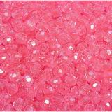 JOLLY STORE Crafts 8mm Faceted Beads Translucent Pink Color 500pcs