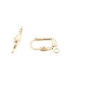 Earring Findings Lever-Backs Shell With Close Loop 16K Gold-Finished Brass 15.5x8.2mm pack of 20 (4-Pack Value Bundle) SAVE $3