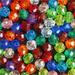 8mm Faceted Plastic Beads Transparent Multi Color Bulk 1 000 Pieces