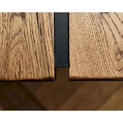 Bodahl Concept4You Massivholz Tischplatte Rustic Oak Metallleiste 260x100 cm / Eiche old bassano Image