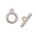 Square Bar Round Antique Silver-Plated Toggle Clasp Set 13x18.5mm 10pcs per pack (3-Pack Value Bundle) SAVE $2