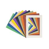 Mixed Colors 8x10 White Picture Mats with White Core for 6x8 Pictures - Fits 8x10 Frame