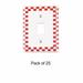 Toggle Switch Plate Decorative Wall Plate ‎0.19 x 2.75 x 4.5" Red Checkered Porcelain Single Toggle Switch Plate Pack of 25