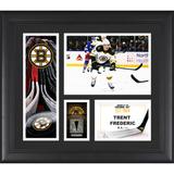 Trent Frederic Boston Bruins Unsigned Framed 15" x 17" Player Collage with a Piece of Game-Used Puck